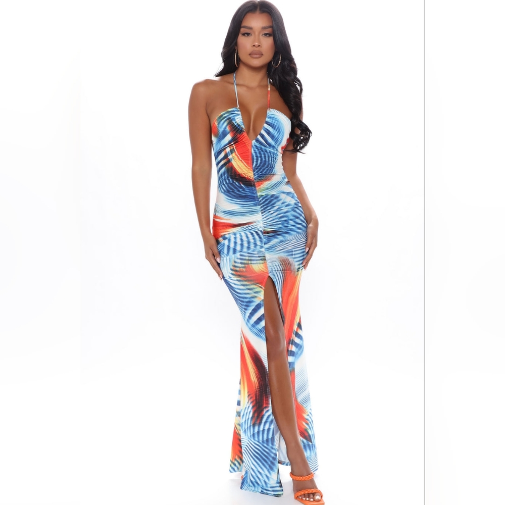 Printed maxi dress
